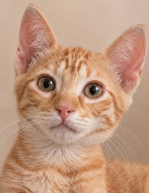 Rode kitten Jopie is een rode kater en binnenkat