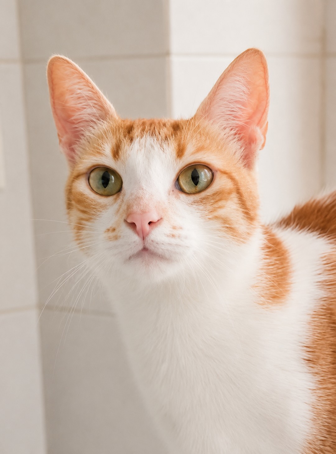 Rood-witte kater Justin is een binnenkat