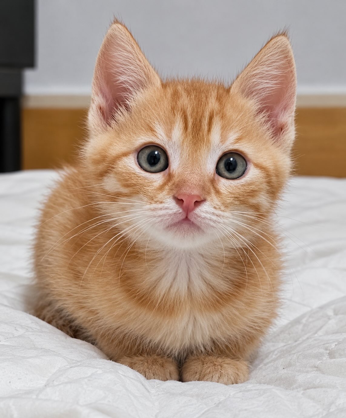 Rode kitten Brave is een kater en binnenkat